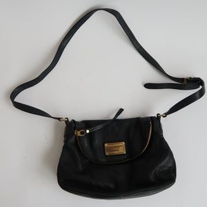 MARC JACOBS Black Leather Crossbody Purse